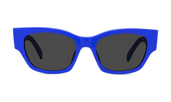 Celine Monochroms CL40197U Sunglasses, Shiny Blue with Smoke, view 1