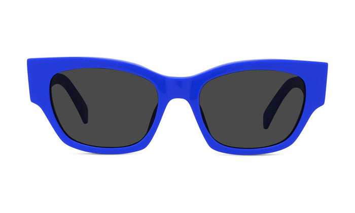 Celine Monochroms CL40197U Sunglasses, Shiny Blue with Smoke, view 1