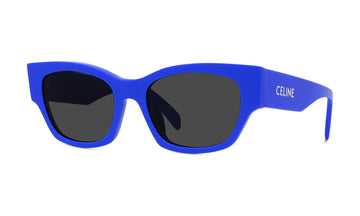 Celine Monochroms CL40197U Sunglasses, Shiny Blue with Smoke, view 2