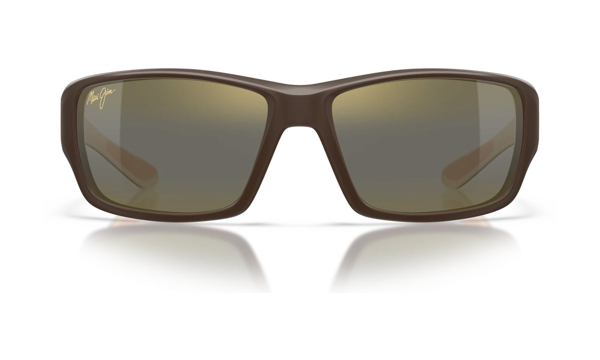 Maui Jim Local Kine H810-25MC Polarized Sunglasses, Matte Dark Brown with HCL Bronze, view 1