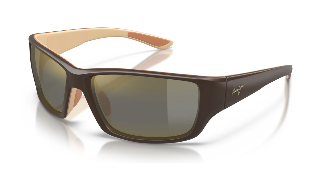 Maui Jim Local Kine H810-25MC Polarized Sunglasses, Matte Dark Brown with HCL Bronze, view 2