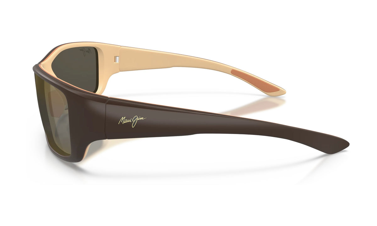 Maui Jim Local Kine H810-25MC Polarized Sunglasses, Matte Dark Brown with HCL Bronze, view 3