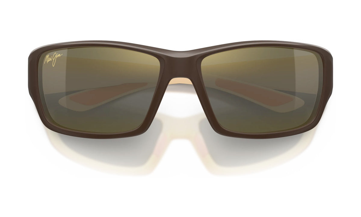 Maui Jim Local Kine H810-25MC Polarized Sunglasses, Matte Dark Brown with HCL Bronze, view 4