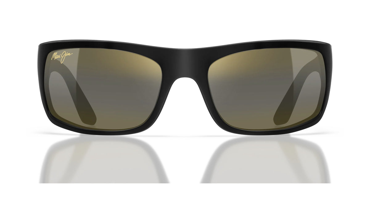 Maui Jim Peahi H202-2M Polarized Sunglasses, Matte Black with HCL Bronze, view 1