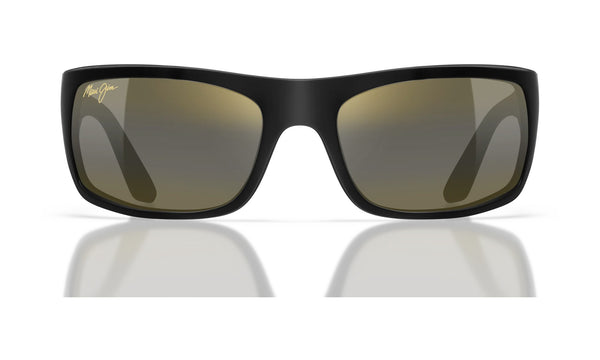Maui Jim Peahi H202-2M Polarized Sunglasses, Matte Black with HCL Bronze, view 1
