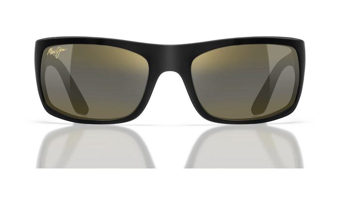 Maui Jim Peahi H202-2M Polarized Sunglasses, Matte Black with HCL Bronze, view 1