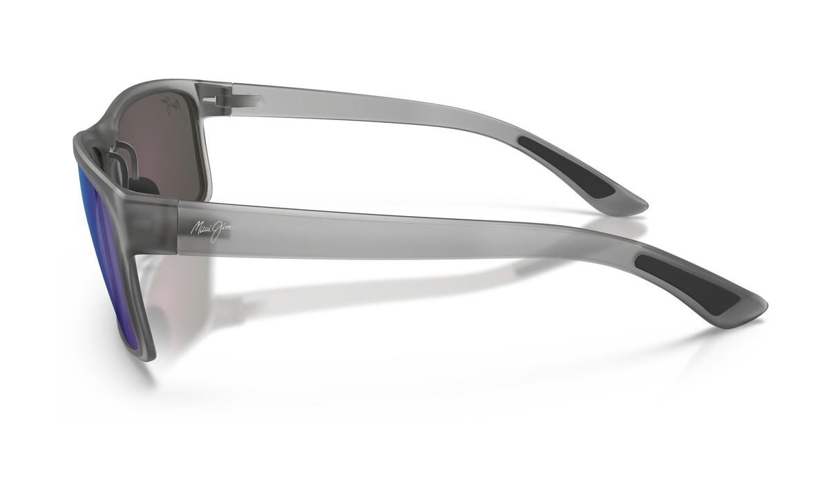 Maui Jim Pokowai Arch B439-11M Polarized Sunglasses, Translucent Matte Grey, Blue Hawaii, view 3