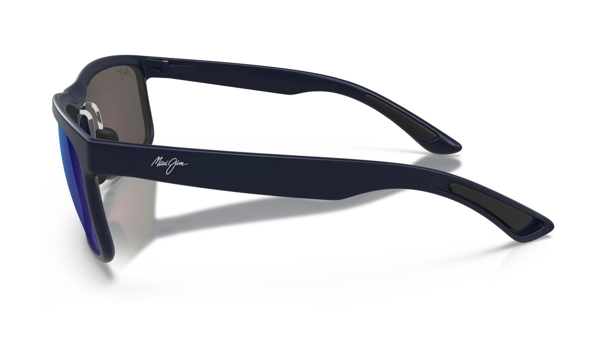 Maui Jim Huelo B449-03 Polarized Sunglasses, Matte Blue with Blue Hawaii, view 3