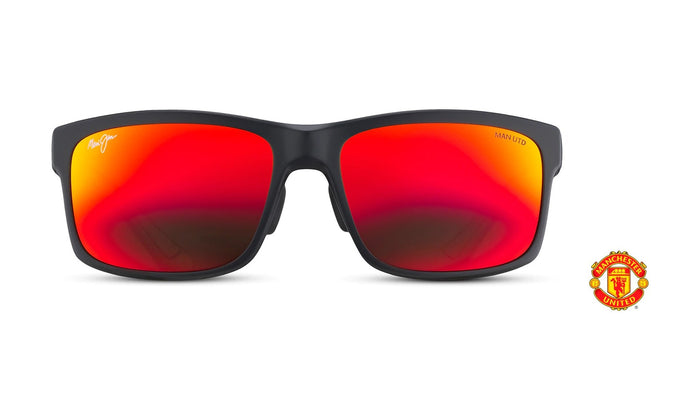 Maui Jim Pokowai Arch RM439-35UTD Manchester United Edition Polarized Sunglasses, Matte Black, view 1