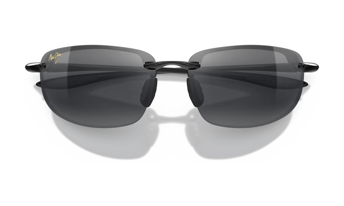 Maui Jim Ho'okipa 407-02 Polarized Sunglasses, Gloss Black with Neutral Grey, view 4