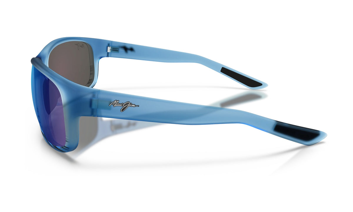 Maui Jim Kaiwi Channel B840-03S Polarized Sunglasses, Blue Black Stripe, Blue Hawaii, view 3