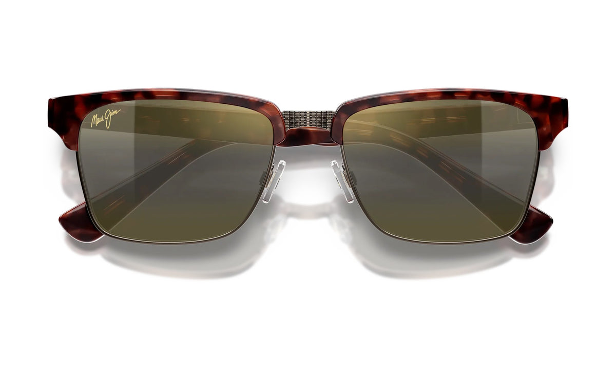 Maui Jim Kawika H257-16C Polarized Sunglasses, Tortoise with Antique Gold, HCL Bronze, view 4