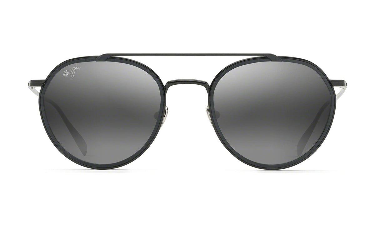 Maui Jim Bowline 557-02 Polarized Sunglasses, Black Gloss with Neutral Grey, view 1