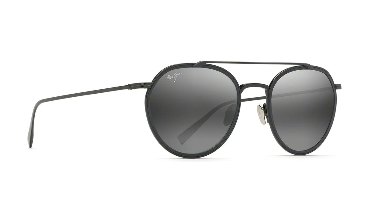 Maui Jim Bowline 557-02 Polarized Sunglasses, Black Gloss with Neutral Grey, view 2