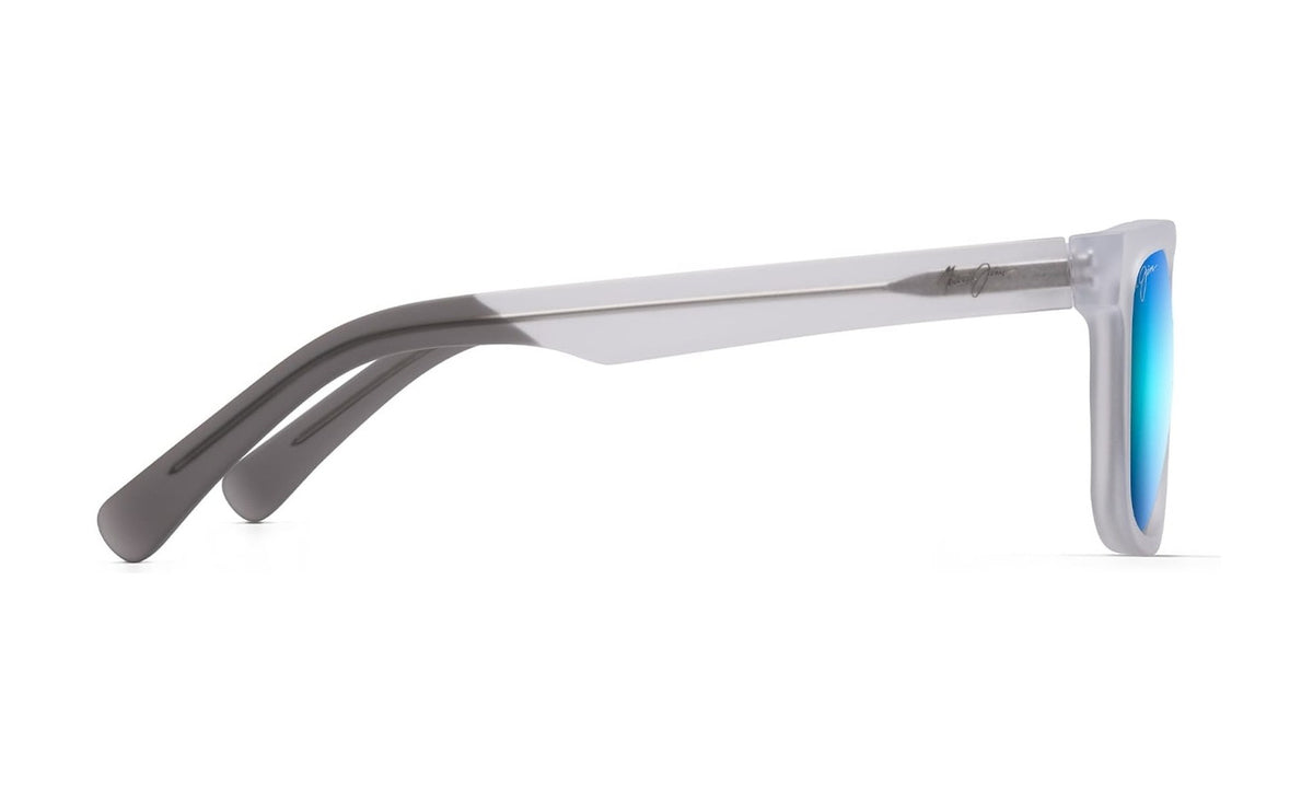 Maui Jim Stone Shack B862-05 Polarized Sunglasses, Matte Crystal with Blue Hawaii, view 2