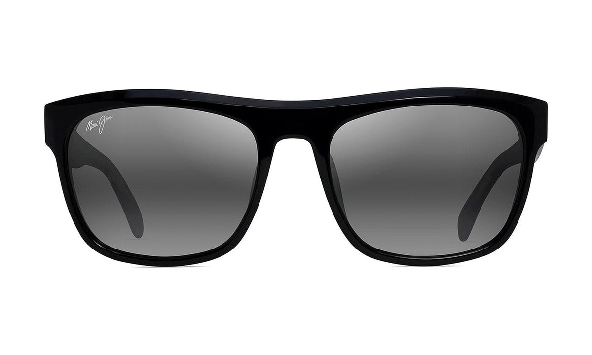 Maui Jim S-Turns 872-02 Polarized Sunglasses, Black with Crystal, Neutral Grey, view 1