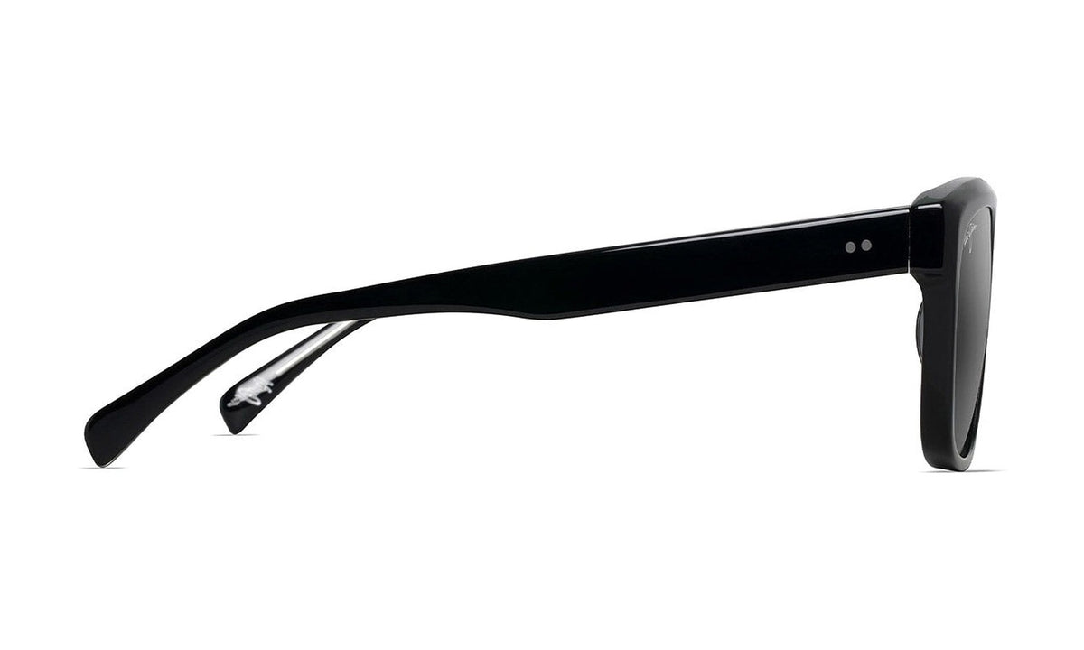 Maui Jim S-Turns 872-02 Polarized Sunglasses, Black with Crystal, Neutral Grey, view 3
