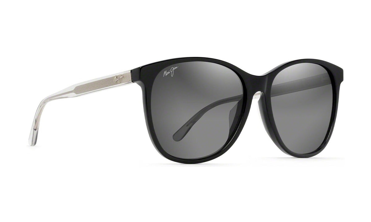 Maui Jim Isola GS821-02L Polarized Cat-Eye Sunglasses, Black, Neutral Grey Gradient, view 2