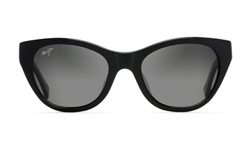 Maui Jim Capri GS820-02N Polarized Cat-Eye Sunglasses, Black, Neutral Grey Gradient, view 1