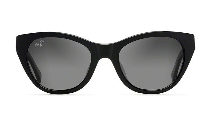 Maui Jim Capri GS820-02N Polarized Cat-Eye Sunglasses, Black, Neutral Grey Gradient, view 1