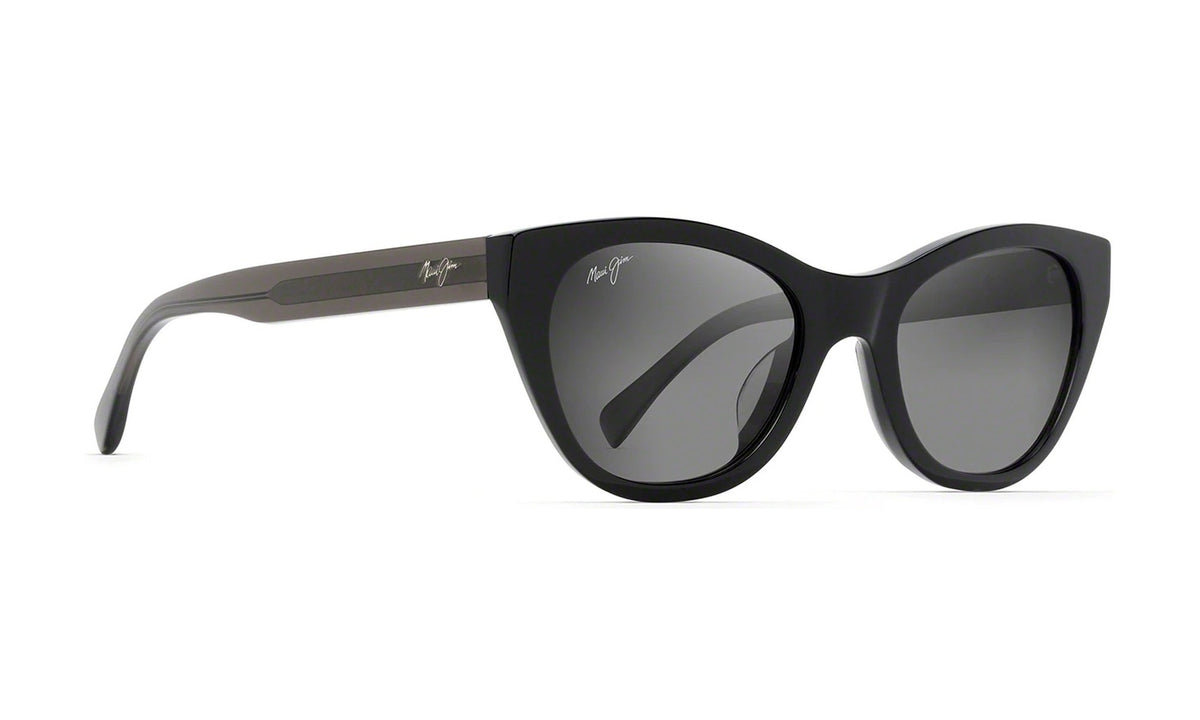 Maui Jim Capri GS820-02N Polarized Cat-Eye Sunglasses, Black, Neutral Grey Gradient, view 2