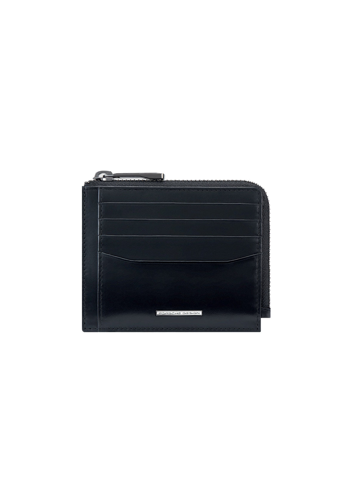 Porsche Design Leather Wallet 11 with Zipper in Black, Classic Smooth, view 1