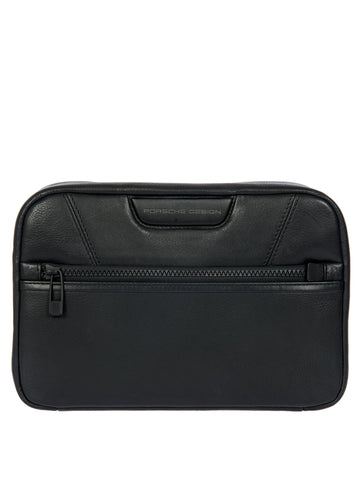 Porsche Design Leather Evo Toiletry Bag in Black, view 1