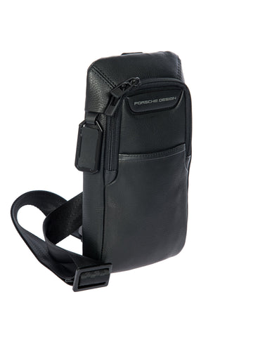 Porsche Design Leather Crossbody Bag in Black, view 2
