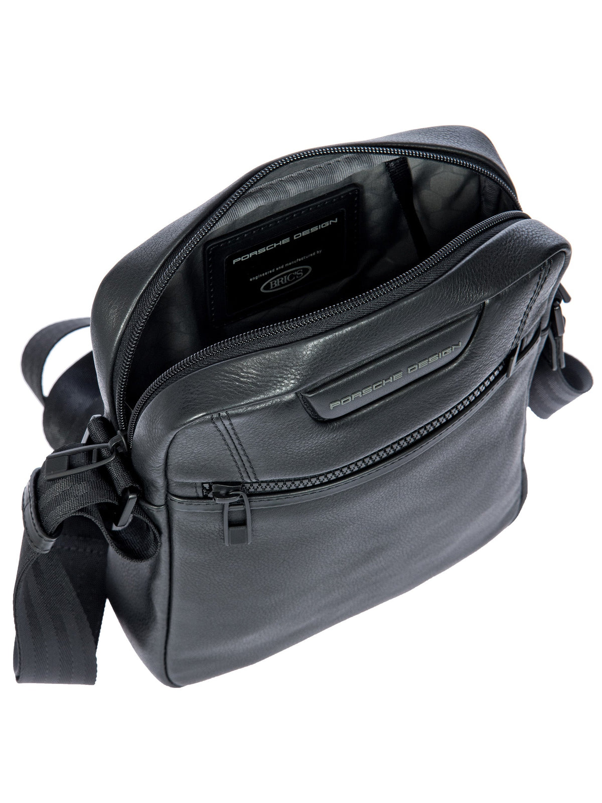 Porsche Design Leather Shoulder Bag XS in Black, view 5