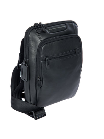 Porsche Design Leather Shoulder Bag S in Black, view 2