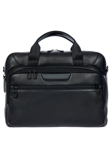 Porsche Design Leather Evo Laptop Briefcase in Black, view 1