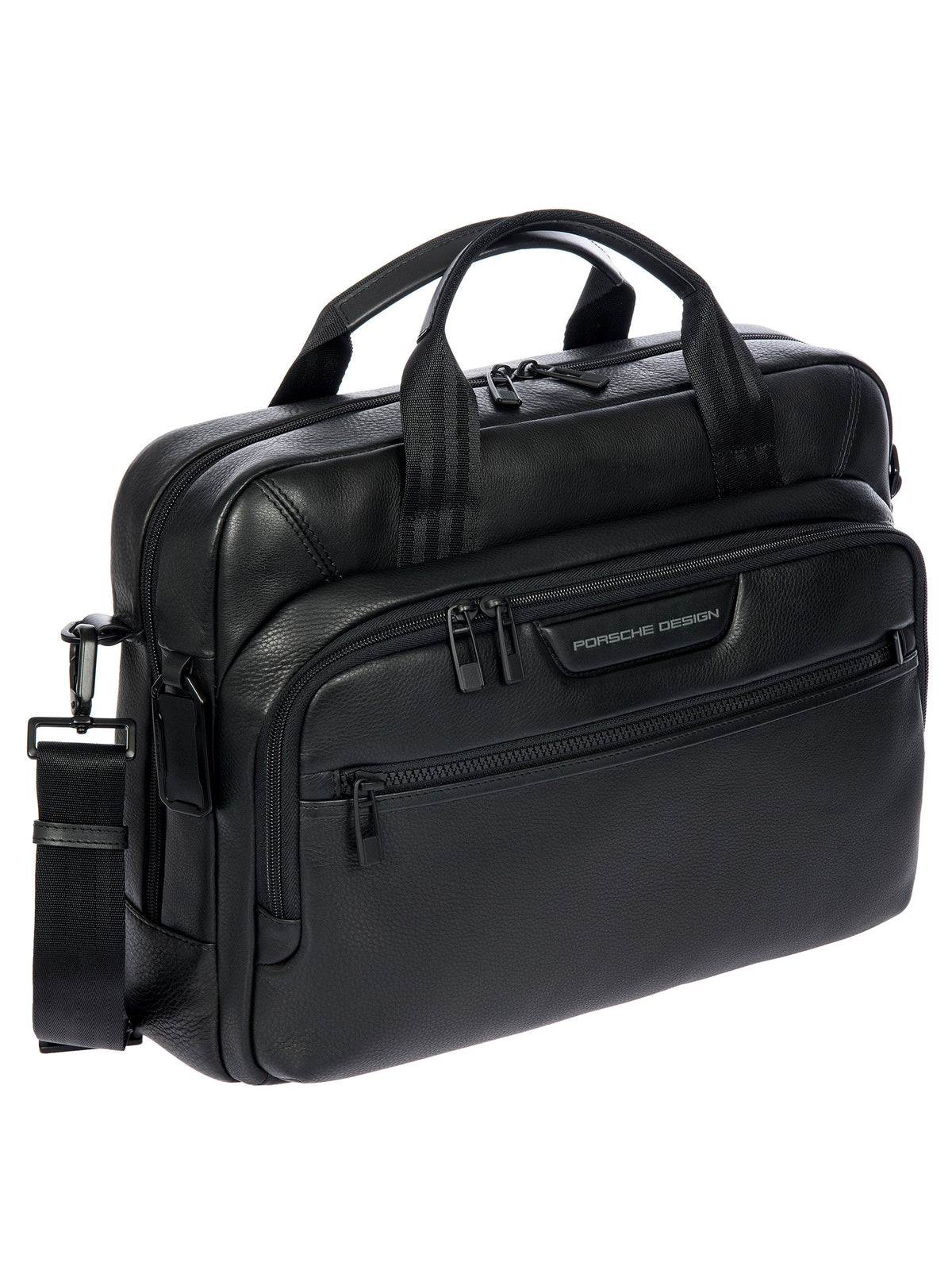 Porsche Design Leather Evo Laptop Briefcase in Black, view 2