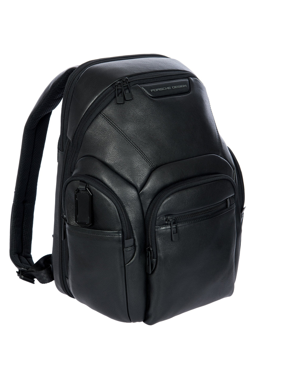 Porsche Design Leather Laptop Backpack M Expandable in Black, view 2