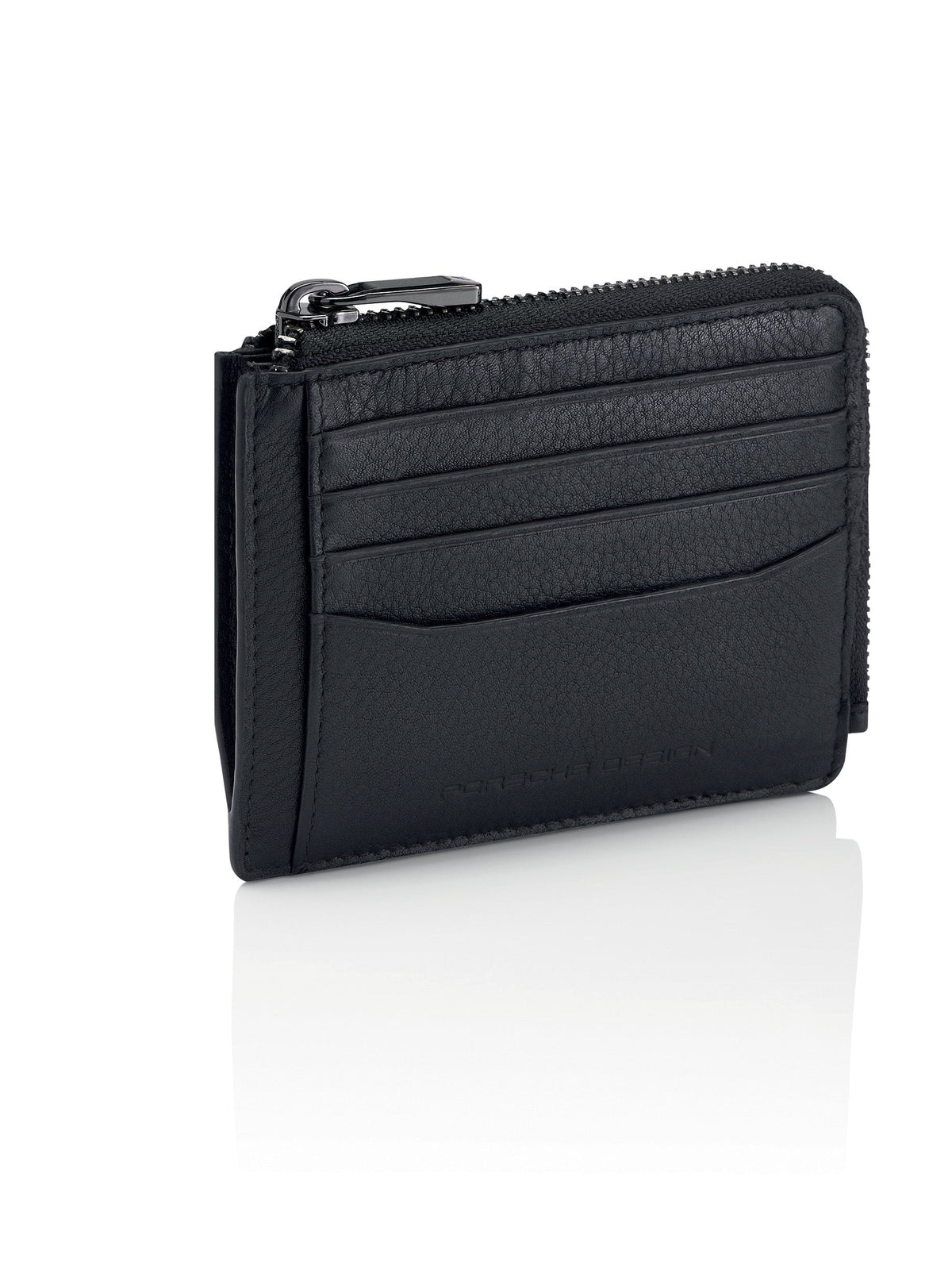 Porsche Design Leather Wallet 11 with Zipper in Black, Business Grained, view 2