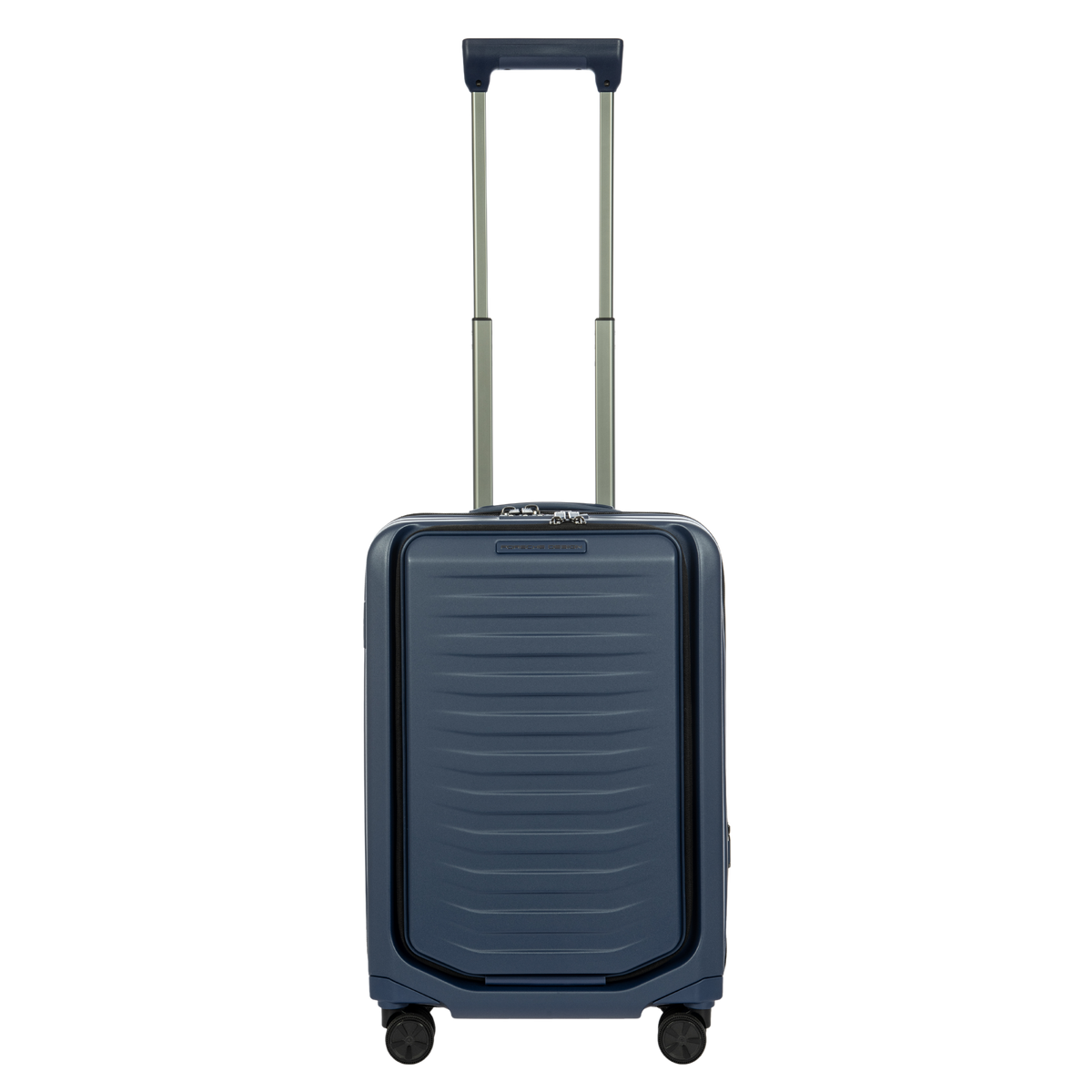 Porsche Design Expandable Carry-On Spinner with Front Pocket in Dark Blue Matte, view 1