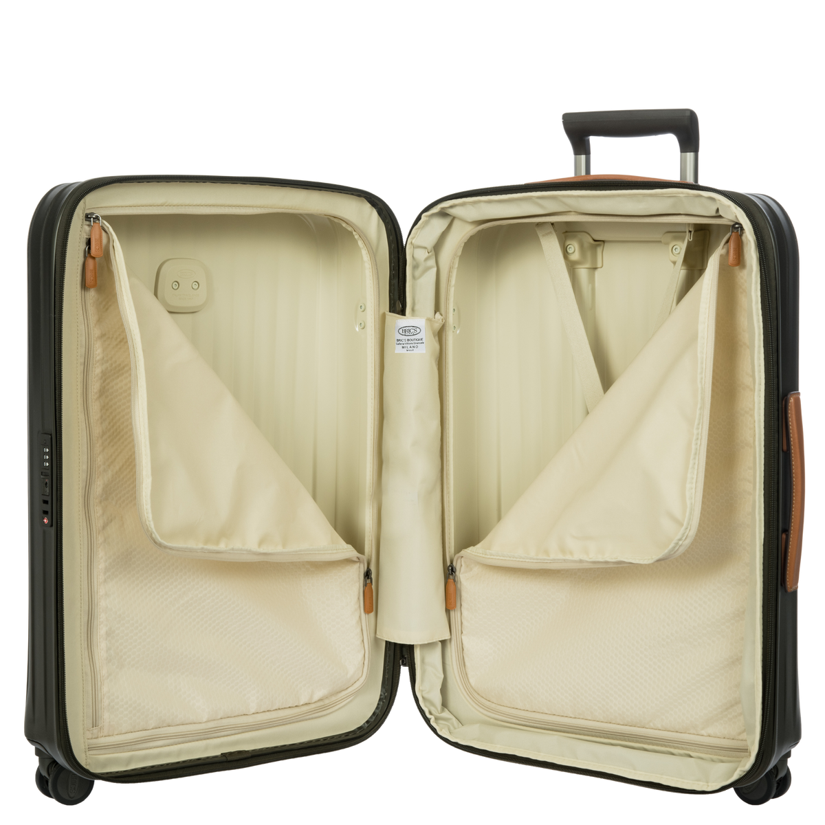 Bric's Taormina Expandable Checked Spinner in Olive, view 5