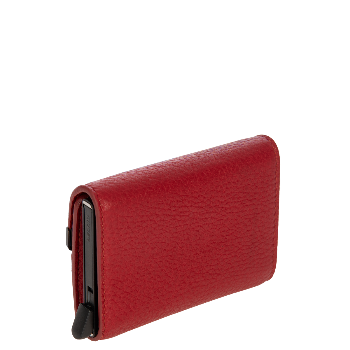 Porsche Design x SECRID Leather Cardholder Wallet in Carmine Red, view 3