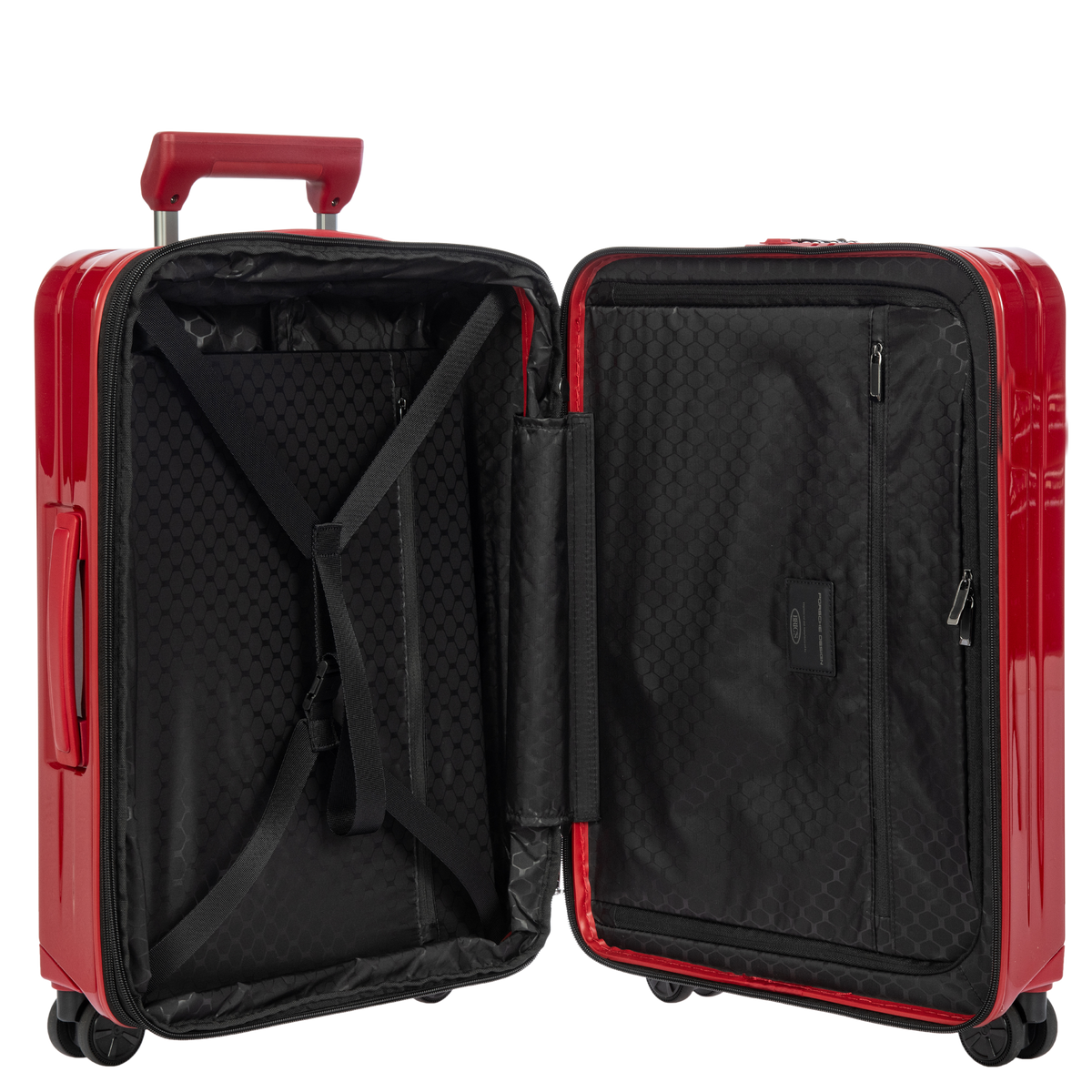 Porsche Design Expandable Carry-On Spinner with Front Pocket in Carmine Red Shiny, view 5