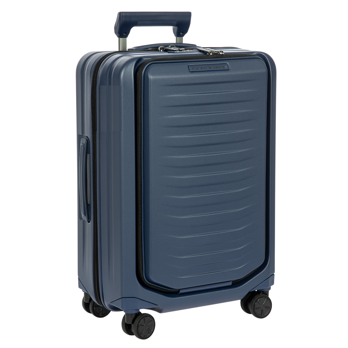 Porsche Design Expandable Carry-On Spinner with Front Pocket in Dark Blue Matte, view 2
