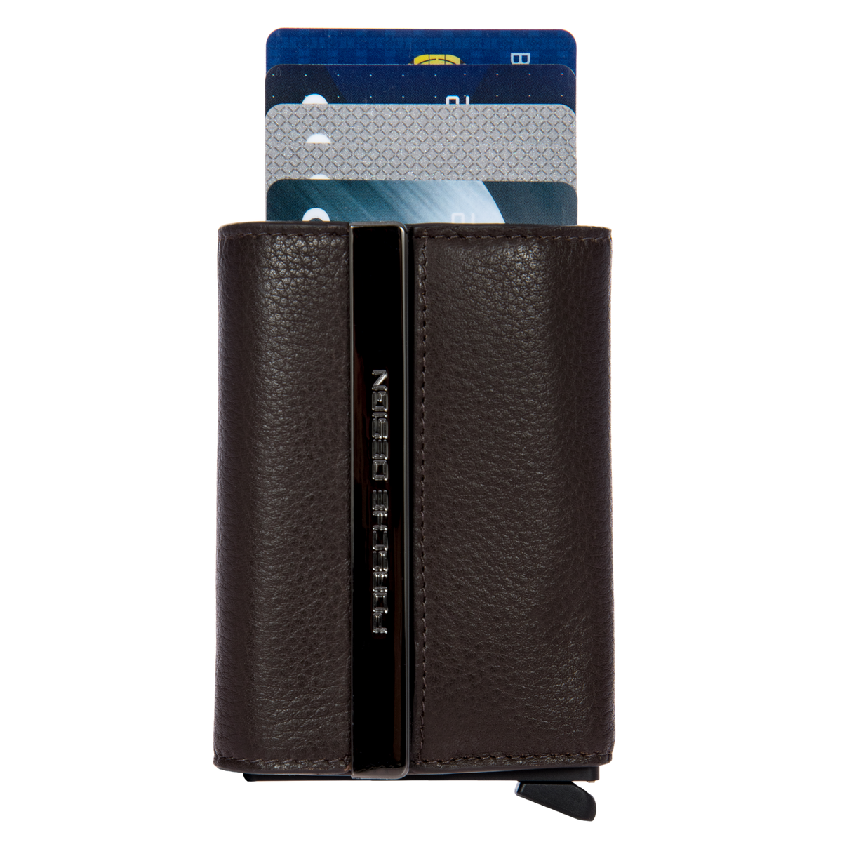 Porsche Design x SECRID Leather Cardholder Wallet in Dark Brown, view 4