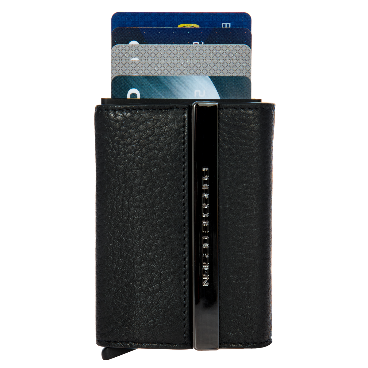 Porsche Design x SECRID Leather Cardholder Wallet in Black, view 4