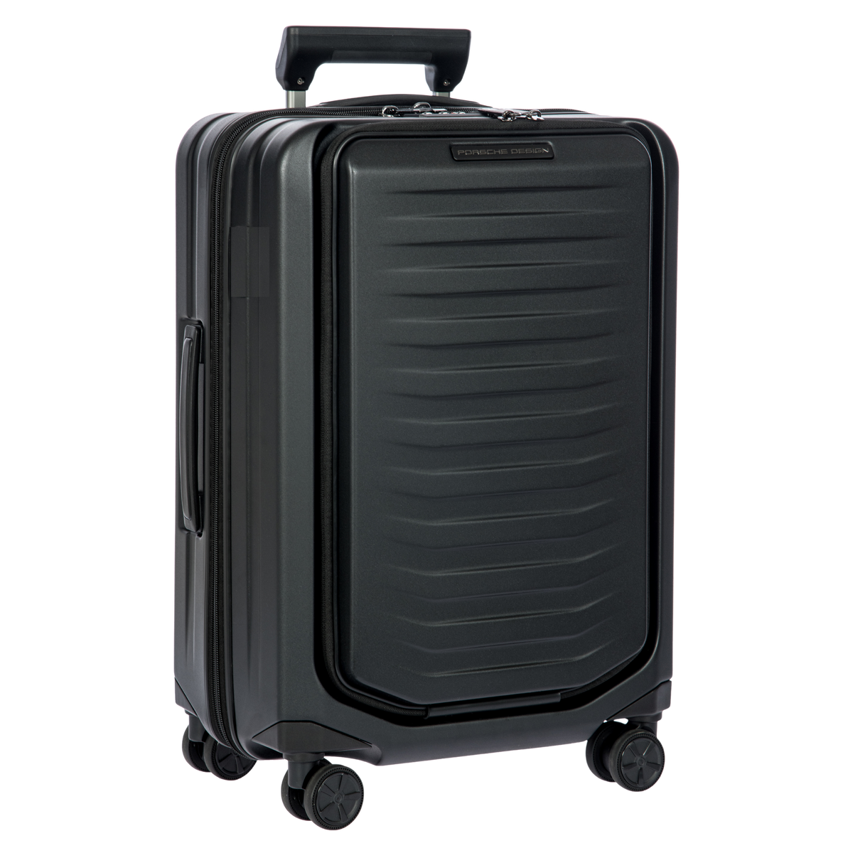 Porsche Design Expandable Carry-On Spinner with Front Pocket in Matte Black, view 2
