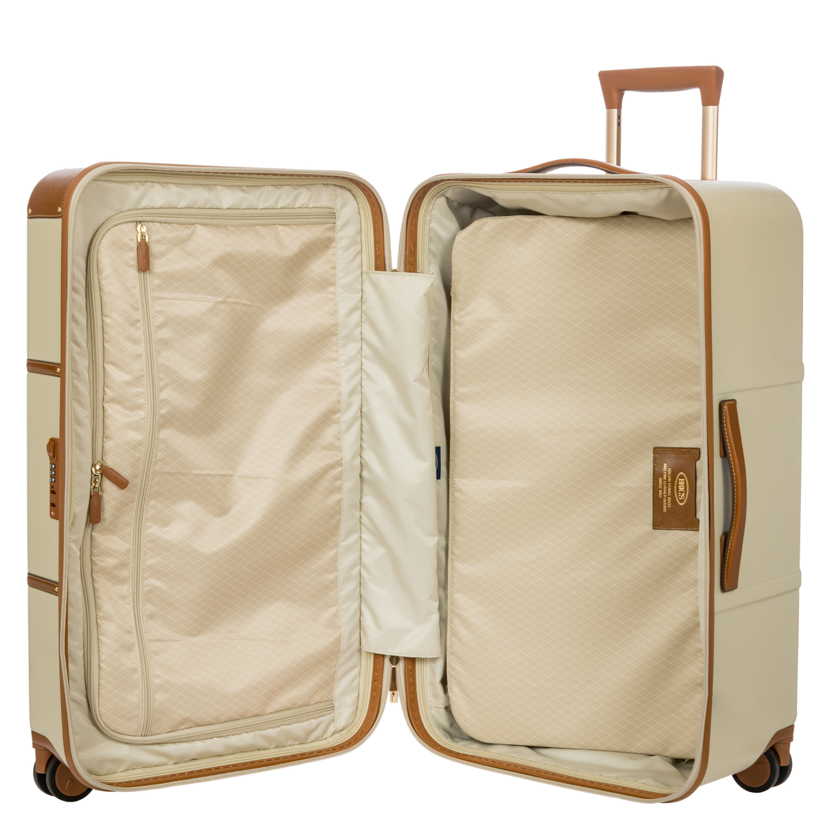Bric's Bellagio Baule Trunk Checked Spinner in Cream, view 5