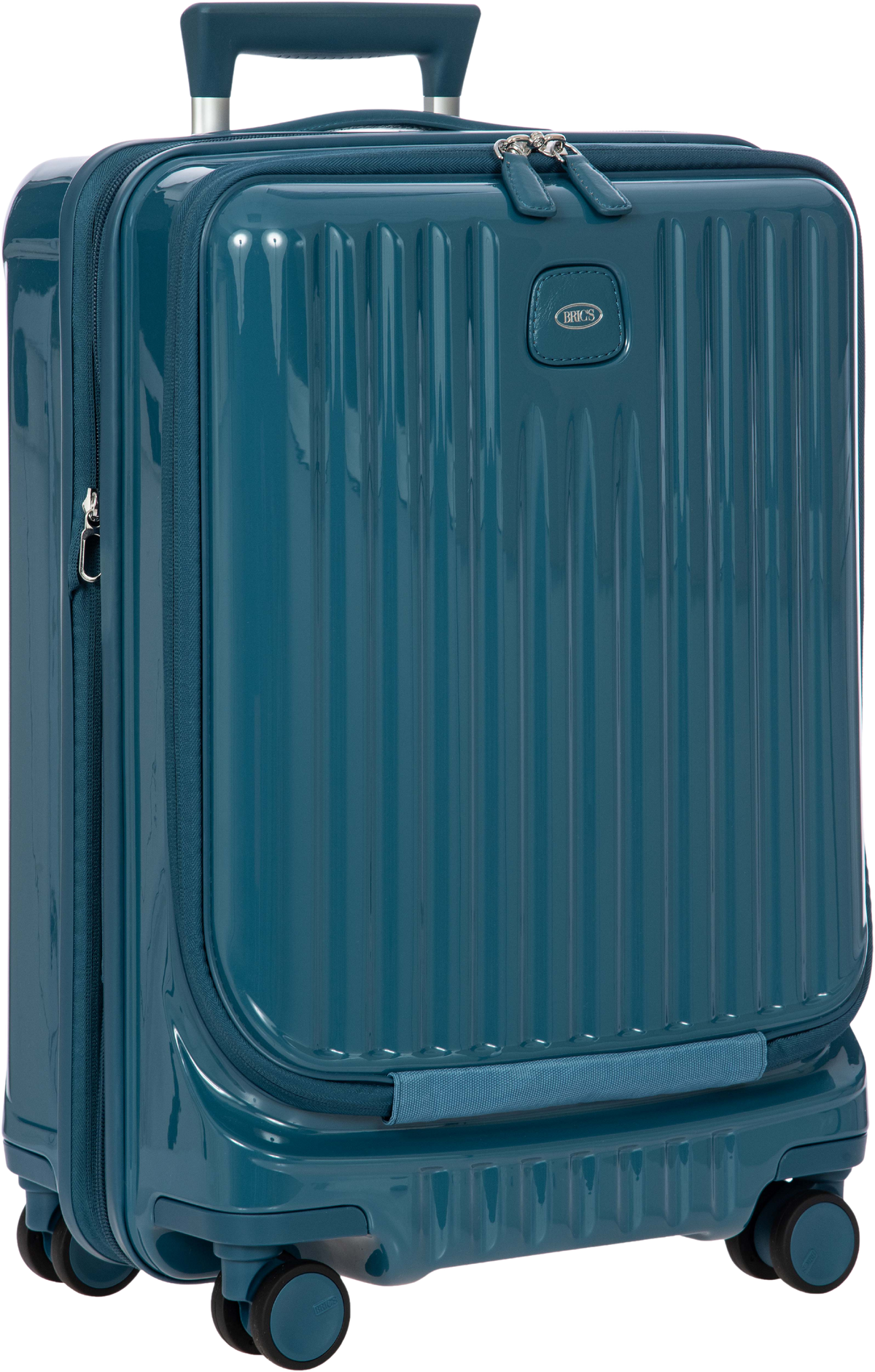 Bric's Positano Carry-On Spinner with Front Pocket in Sea Green, view 2