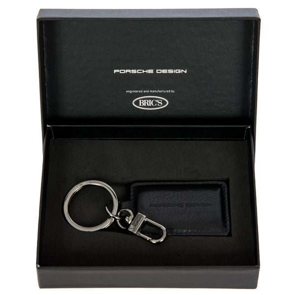 Porsche Design Square Leather Key Ring in Black, view 1
