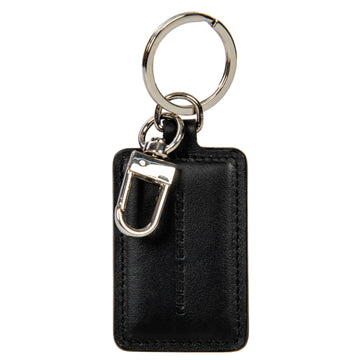 Porsche Design Square Leather Key Ring in Black, view 2